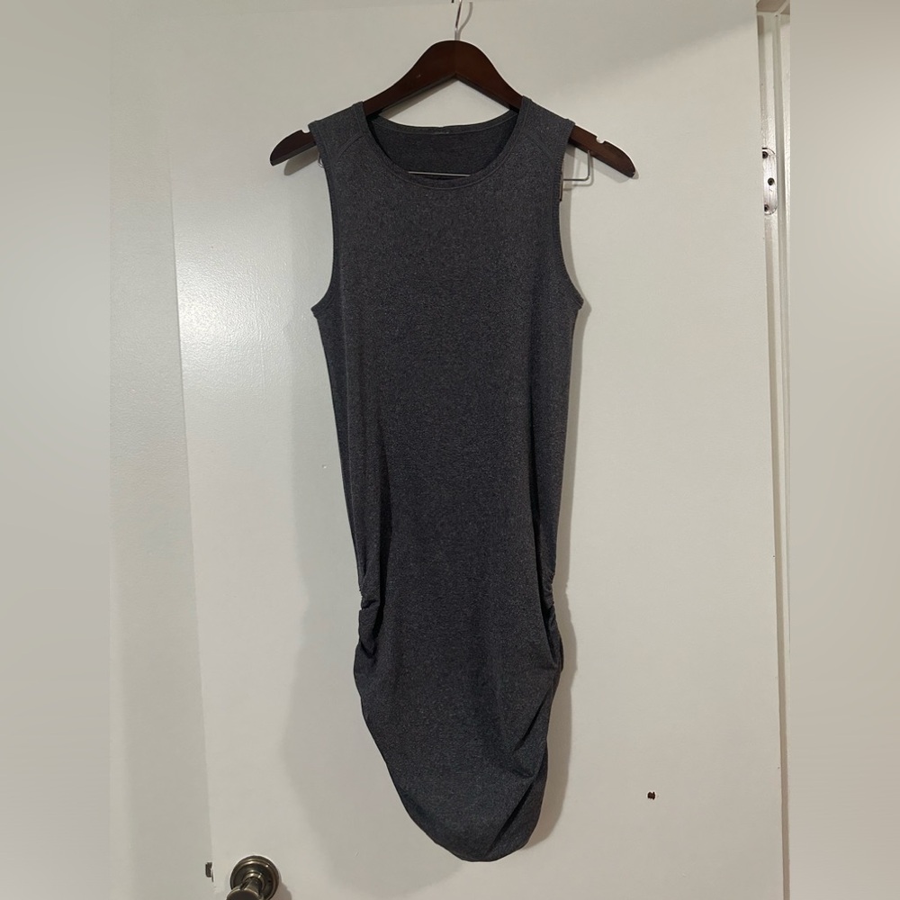 Lululemon In The Flow Dress Heathered Black size 4 - Picture 6 of 11